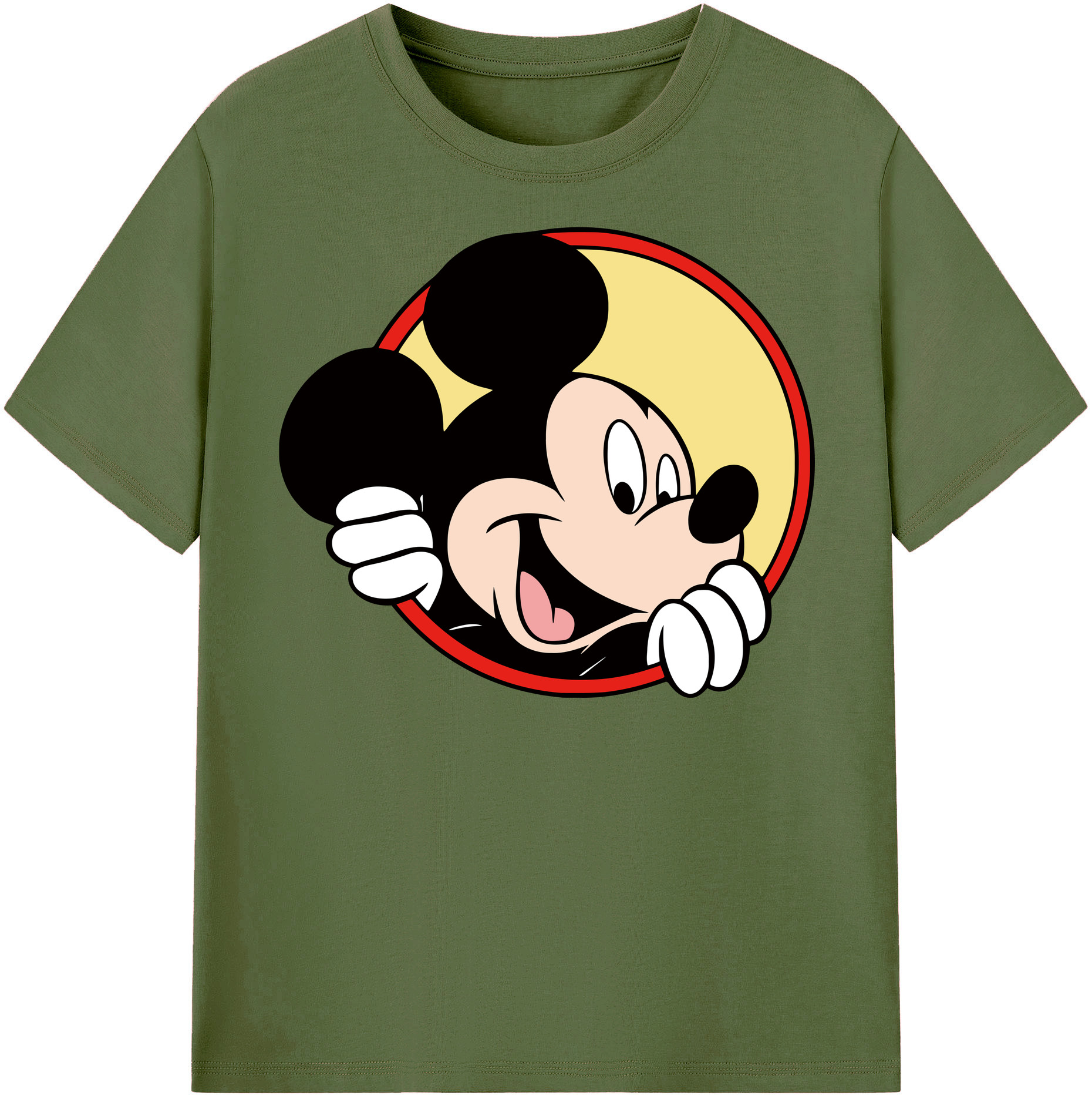 （画像用） ミッキーマウス Mickey Mouse 綿100％半袖Tシャツ（フロントプリント）